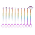 Mermaid Makeup Tools 10pcs Private Label Makeup Brush Set Cosmetic